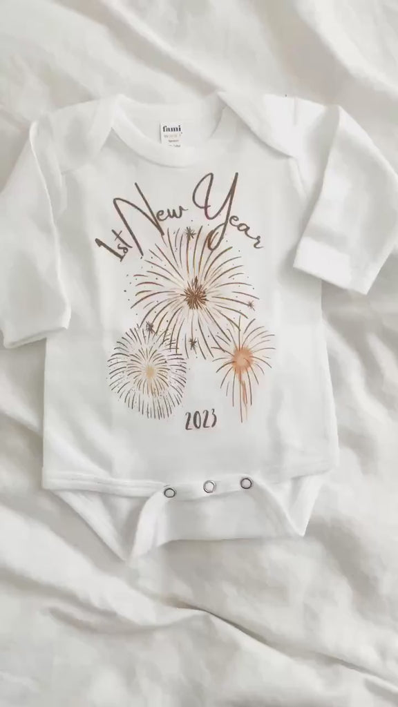 Baby First New Year, First New Years, Baby New Years Outfit, New Year New Baby, 2023 Baby Outfit, Happy New Year Outfit for Baby