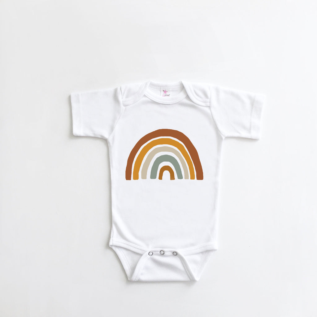 Rainbow Baby Bodysuit, Scandinavian Rainbow, Autumn Rainbow, Rainbow Baby Gift, Fall Rainbow Colors, Custom baby Name Shirt