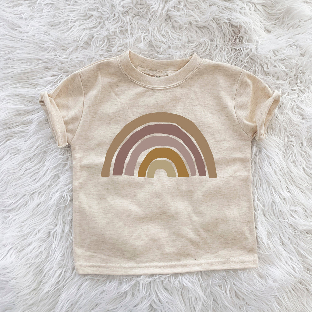 Rainbow Shirt Set, Oatmeal and Burnt Orange, Mommy and Me Rainbow Shirt, Matching Mom & Baby Shirt, Rainbow baby Gift, Matching Shirt Set