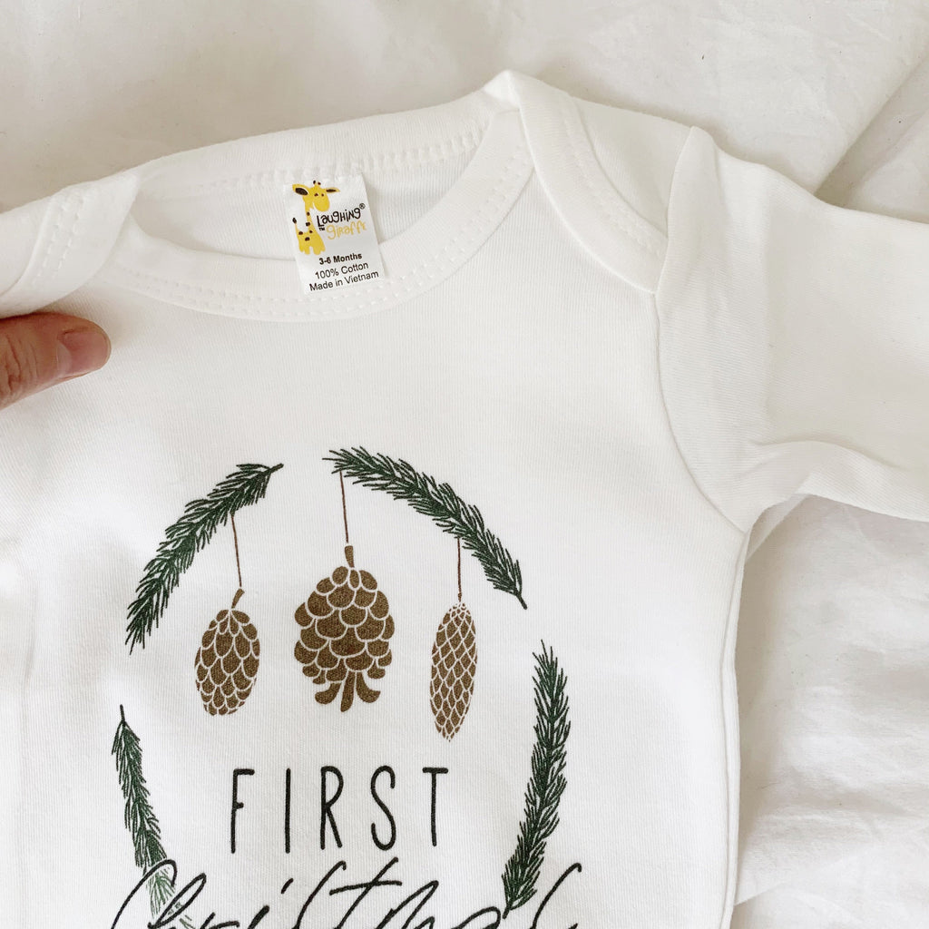 Baby's First Christmas,  Baby Bodysuit, Baby Christmas Shirt, Christmas Baby, First Christmas, Gender Neutral, Baby Christmas Outfit