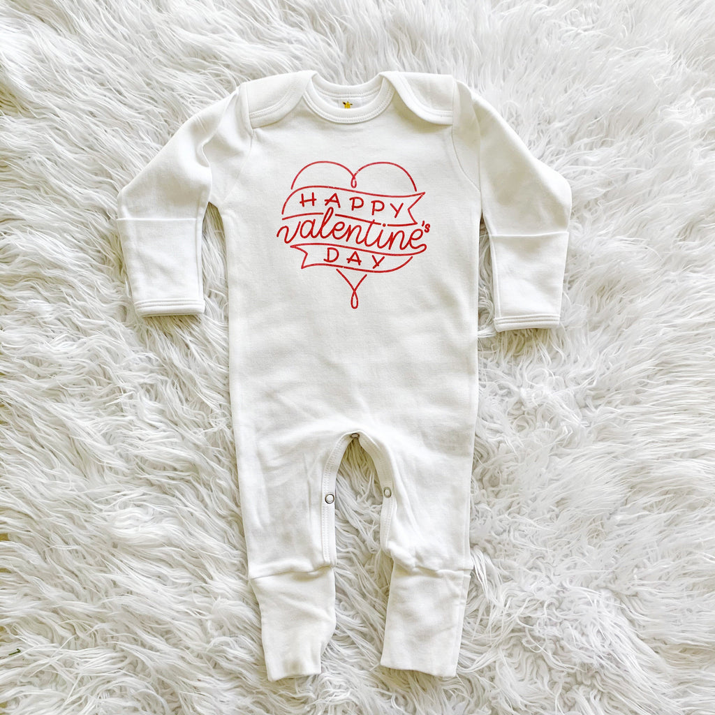 Valentines Day Baby Pajamas, Baby's first Valentines, Valentine Baby Outfit, First Valentines Day Outfit, Valentines Day Jammies, Mittens