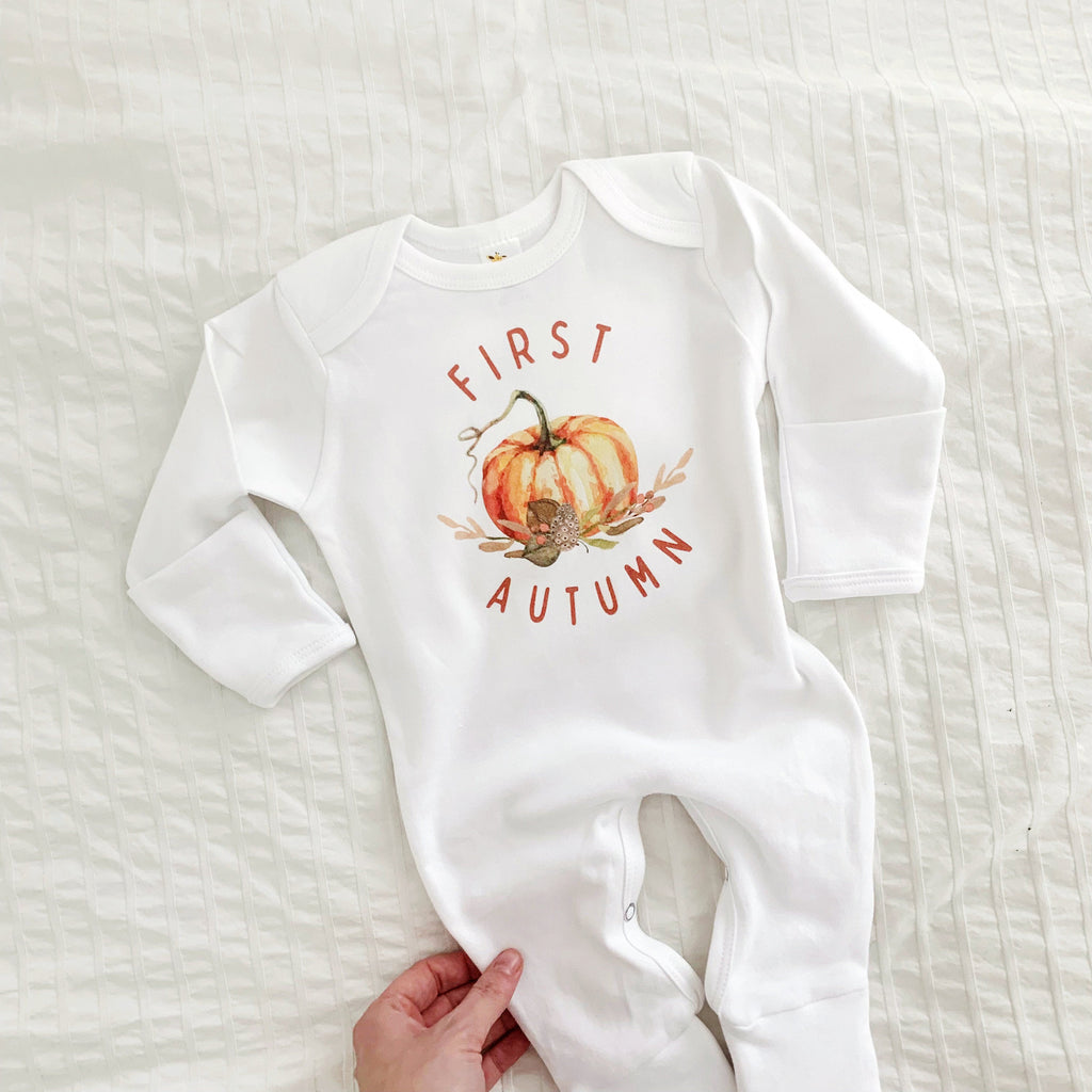 First Autumn Baby Outfit, Fall baby Shirt, First Fall, Babys first Fall Outfit, First Autumn, Neutral baby outfit, Fall baby, Autumn baby
