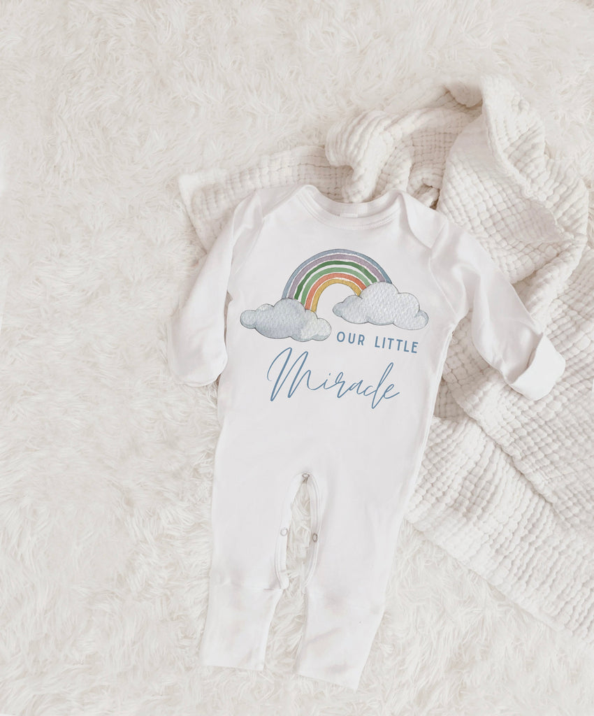 Our Little Miracle, Rainbow Baby Bodysuit, Scandinavian Rainbow, Gift, Baby Shower Gift, New Baby, Baby Apparel, Hipster, Gender Neutral