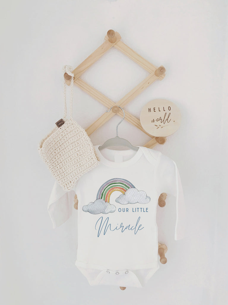 Our Little Miracle, Rainbow Baby Bodysuit, Scandinavian Rainbow, Gift, Baby Shower Gift, New Baby, Baby Apparel, Hipster, Gender Neutral