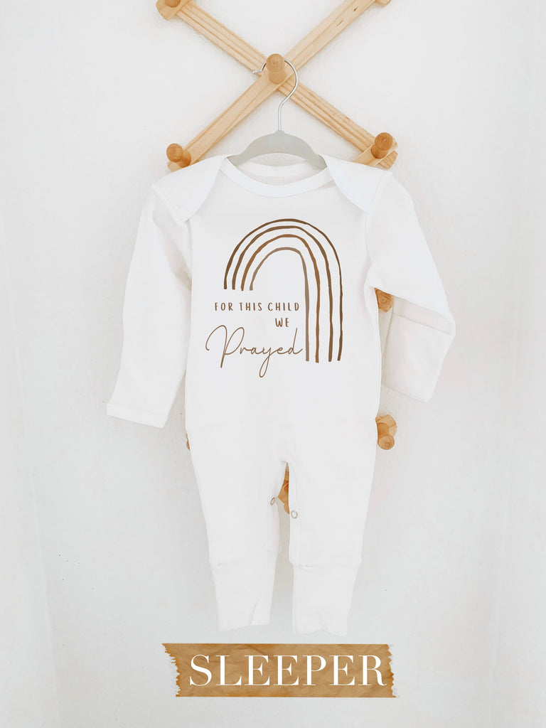 For This Child We Prayed, Scandinavian Rainbow, Gift, Baby Shower Gift, New Baby, Baby Apparel, Hipster, Gender Neutral