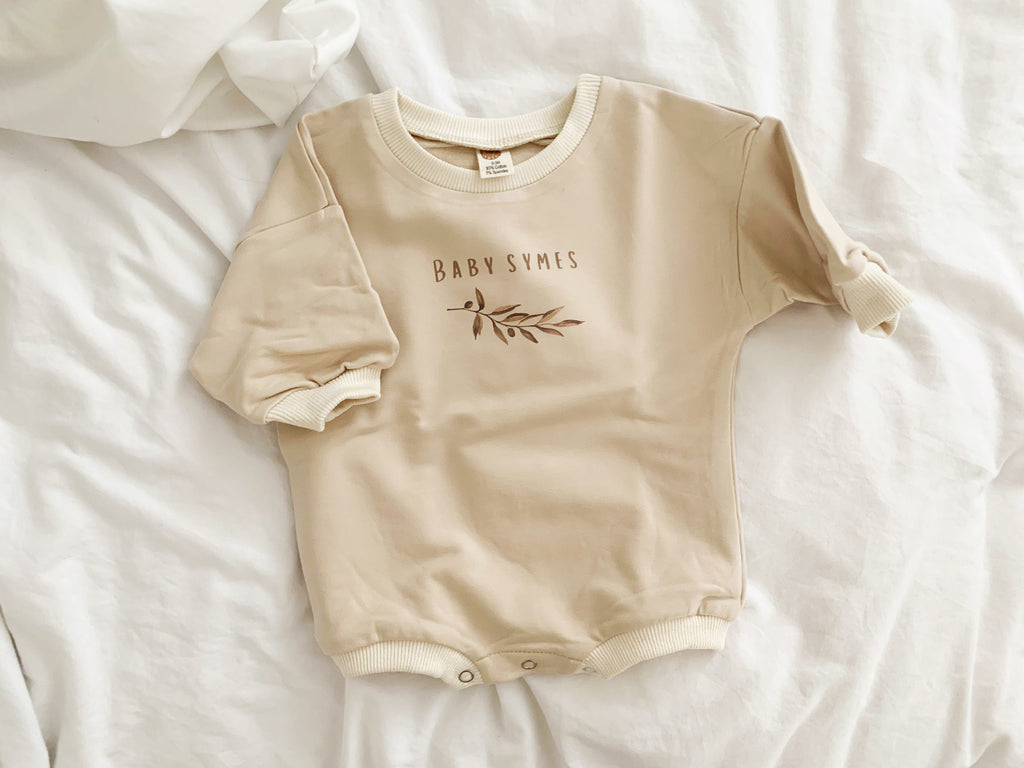 Neutral Baby Romper, Bubble Romper, Custom Baby Sweatshirt, Coming Home Outfit, Neutral baby Sweatshirt Romper, Custom Baby Romper, Neutral