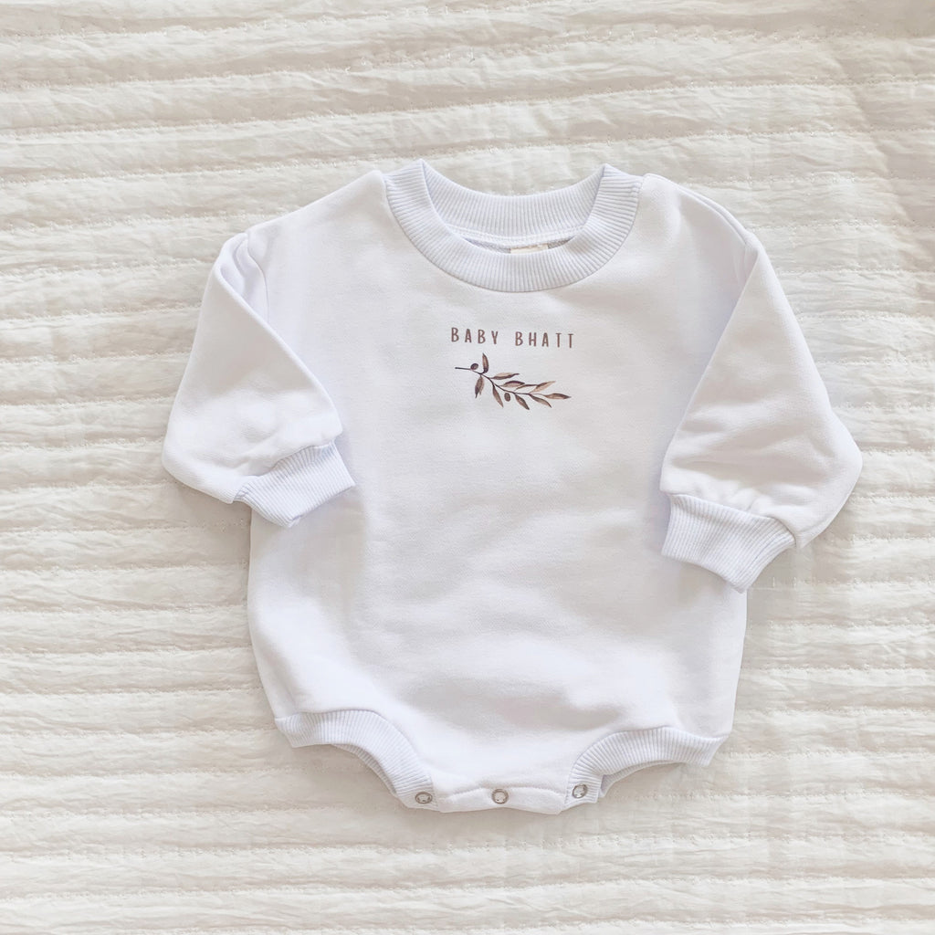 Neutral Baby Romper, Bubble Romper, Custom Baby Sweatshirt, Coming Home Outfit, Neutral baby Sweatshirt Romper, Custom Romper, Neutral,