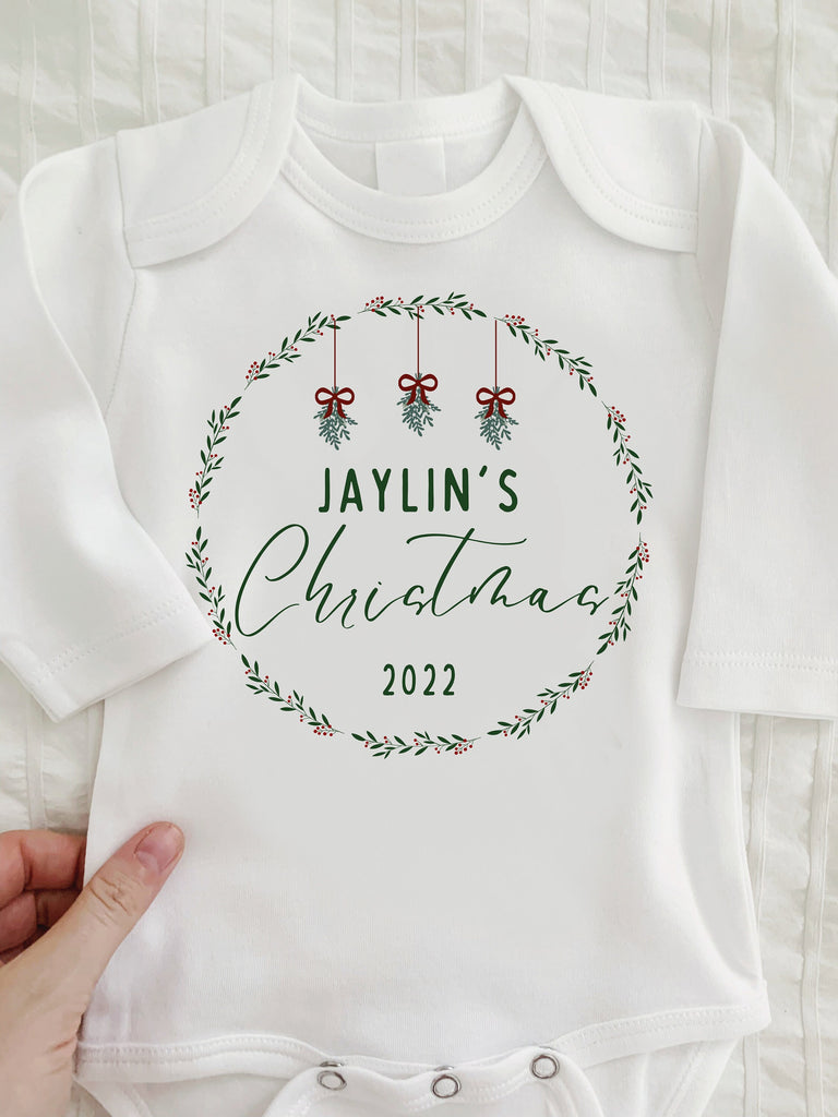 First Christmas Baby , Baby First Christmas, Baby Christmas Shirt, First Christmas Baby Outfit, Holiday, Neutral, Personalized Christmas