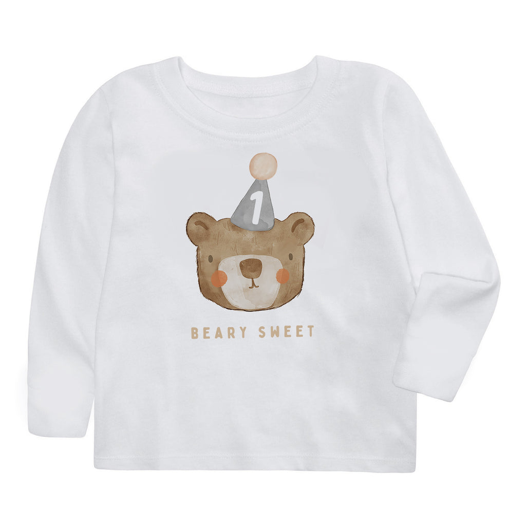 Bear Sweet Sweatshirt, Party Animal Birthday, Beary Sweet One, 1st Birthday Outfit, Monthly Milestone, Bear Sweatshirt, Boy Birthday