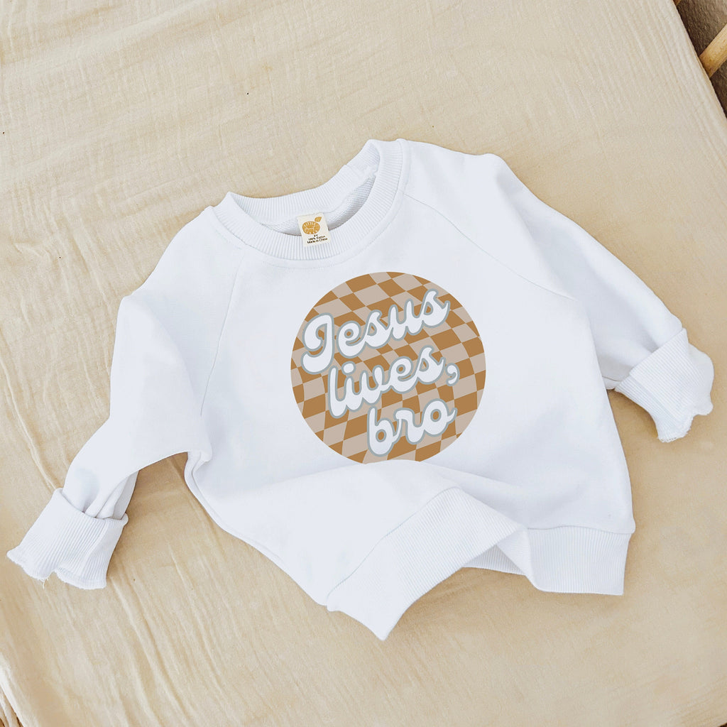 Easter Baby Outfit, Jesus Lives, Baby's first Easter, Baby Sweatshirt, Sweatshirt Romper, Baby Sweatshirt, Gender Neutral, Retro, Groovy