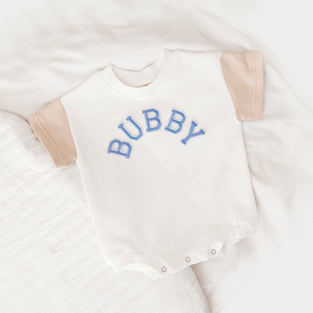 Neutral Baby Romper, Bubble Romper, Letter Baby Sweatshirt, Baby Sweatshirt, Neutral baby Sweatshirt Romper, Custom Baby Romper